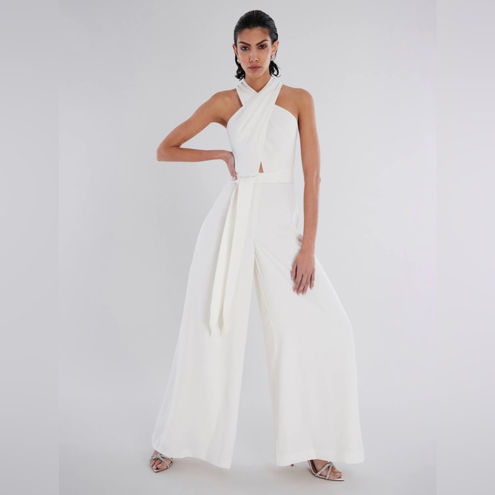 NWT BCBGMAXAZRIA Garth Halter Jumpsuit